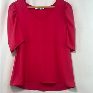 Vine & Love Barbie Pink Ruffle Sleeved Women's‎ Top
